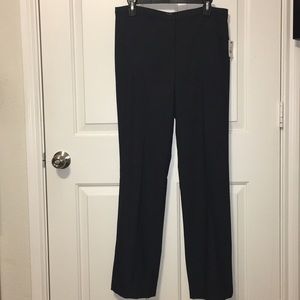 Tahari Terry Pants Trousers Black Dark Grey Size8